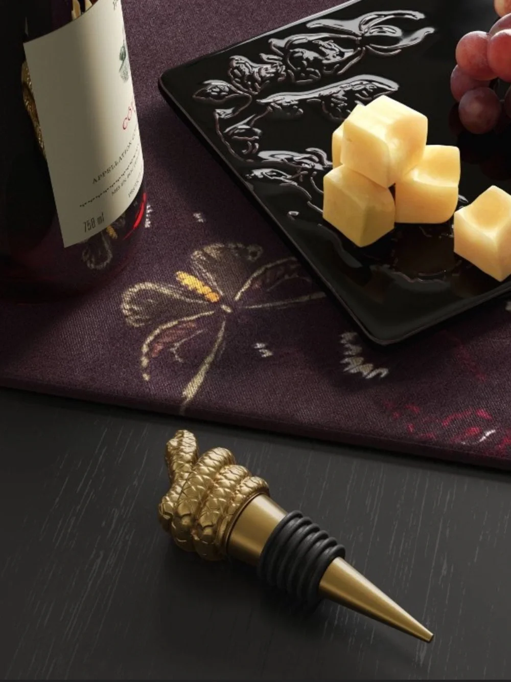 🐍🖤 New Snake Ice Cube Mold & Wine Bottle Stopper Set - Threshold Bundle 🖤🐍